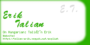 erik talian business card